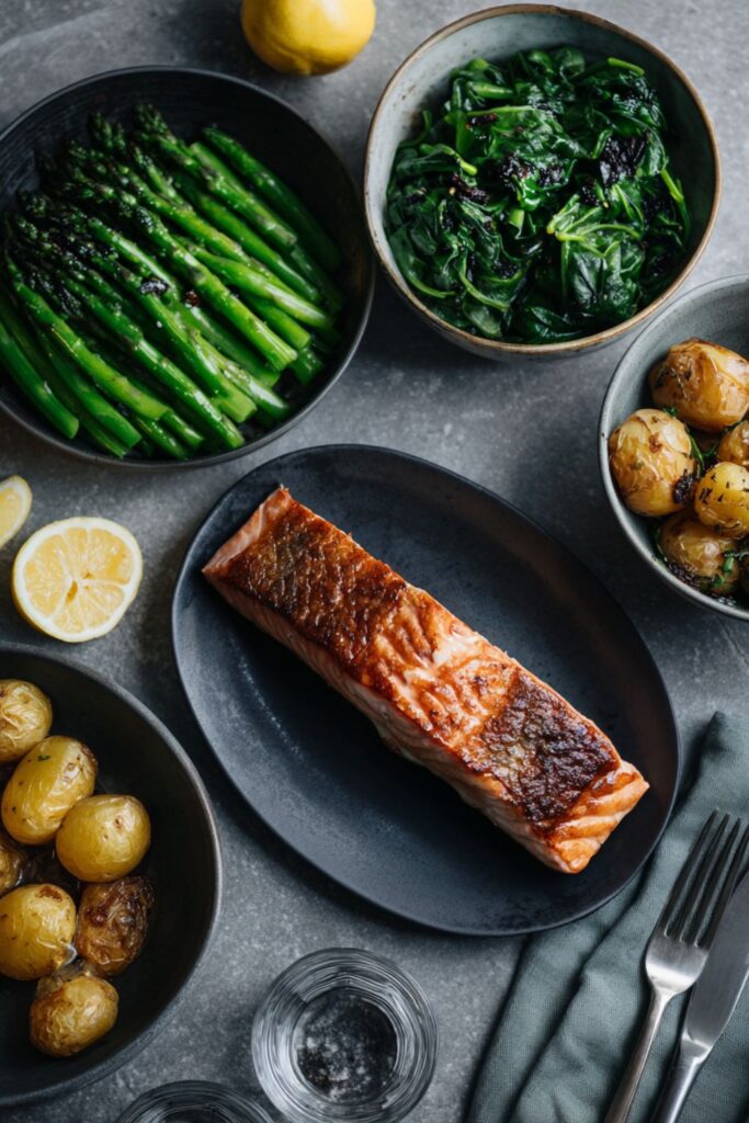 Gordon Ramsay Salmon with Smashed Potatoes