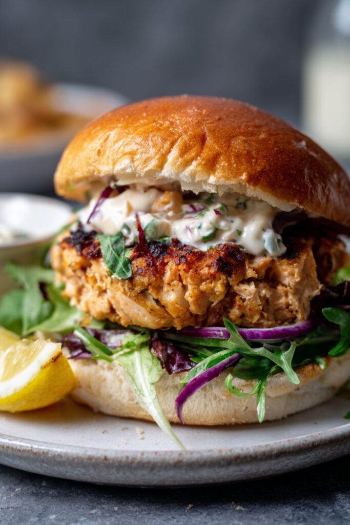 Gordon Ramsay Salmon Burger