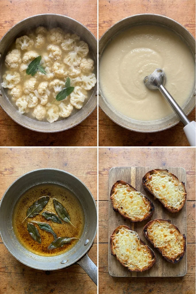 Step by step cauliflower soup