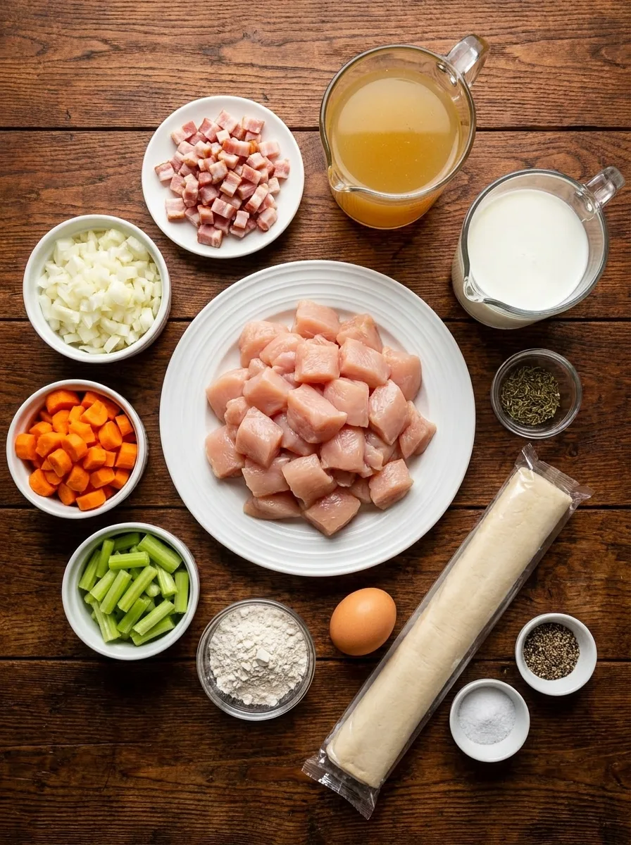 Chicken pie ingredients