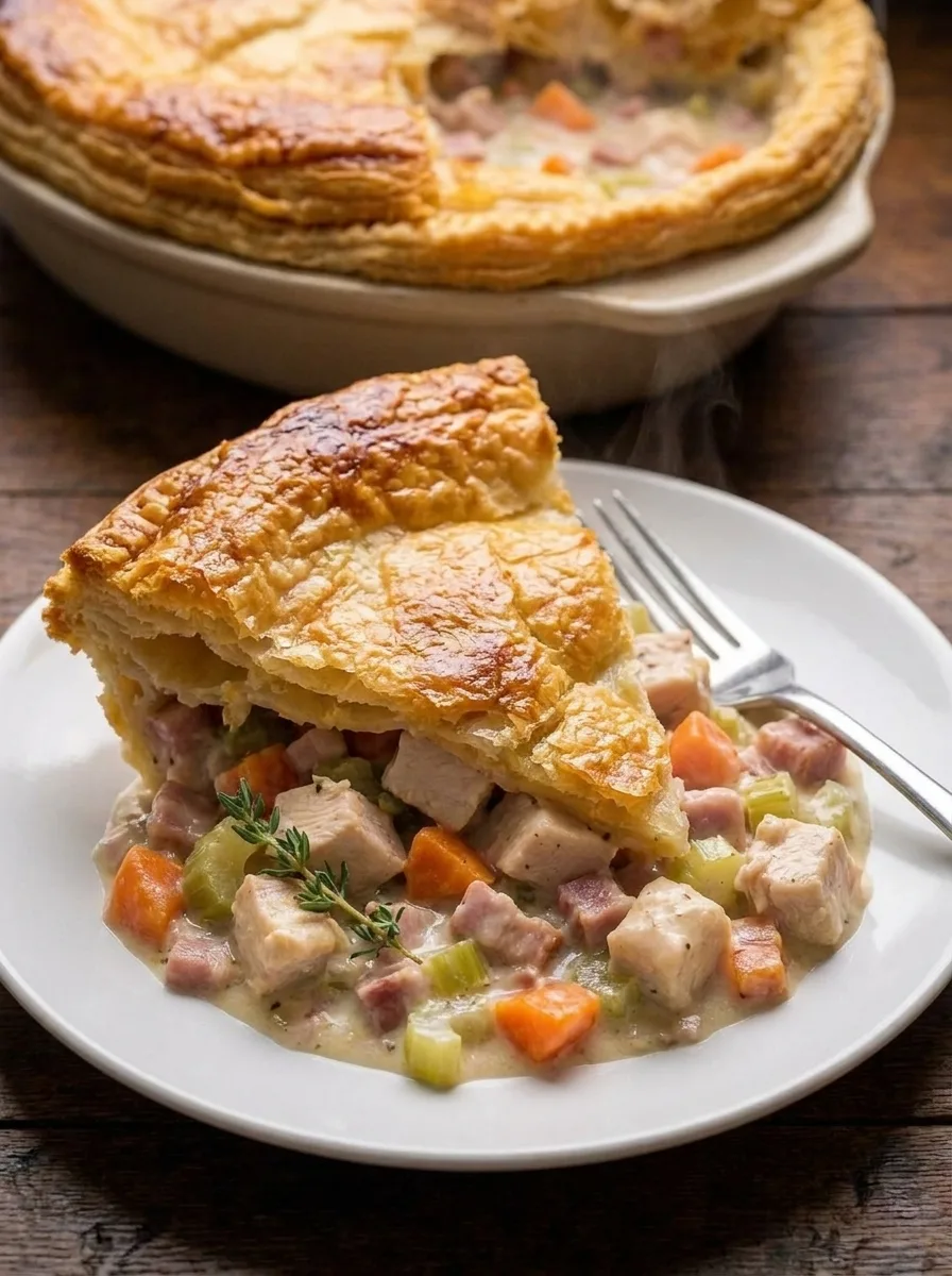 Gordon Ramsay chicken pie served