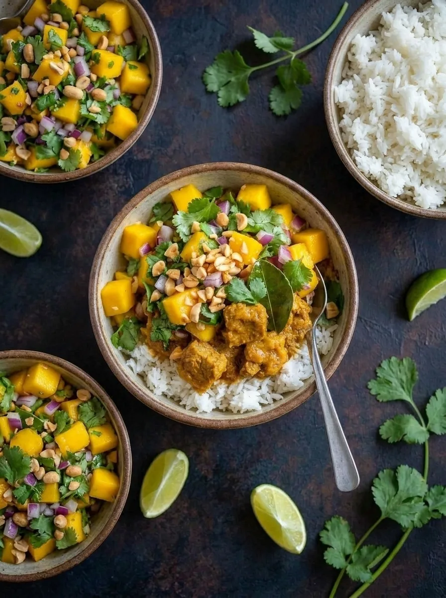 Overhead pork neck curry