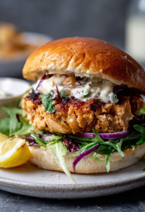 Gordon Ramsay Salmon Burger