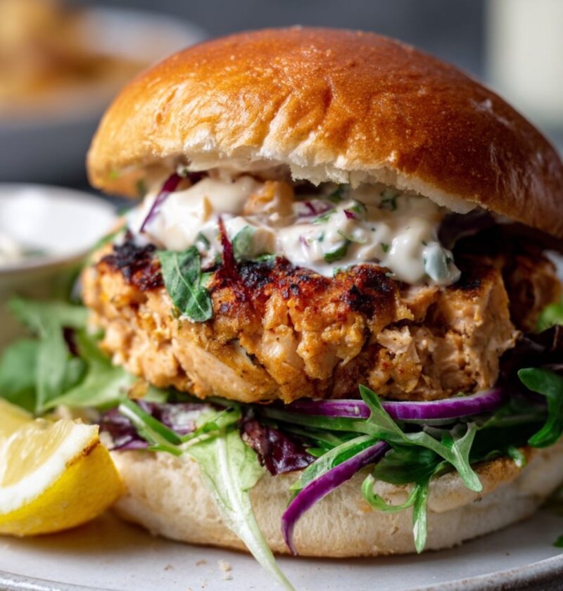Gordon Ramsay Salmon Burger