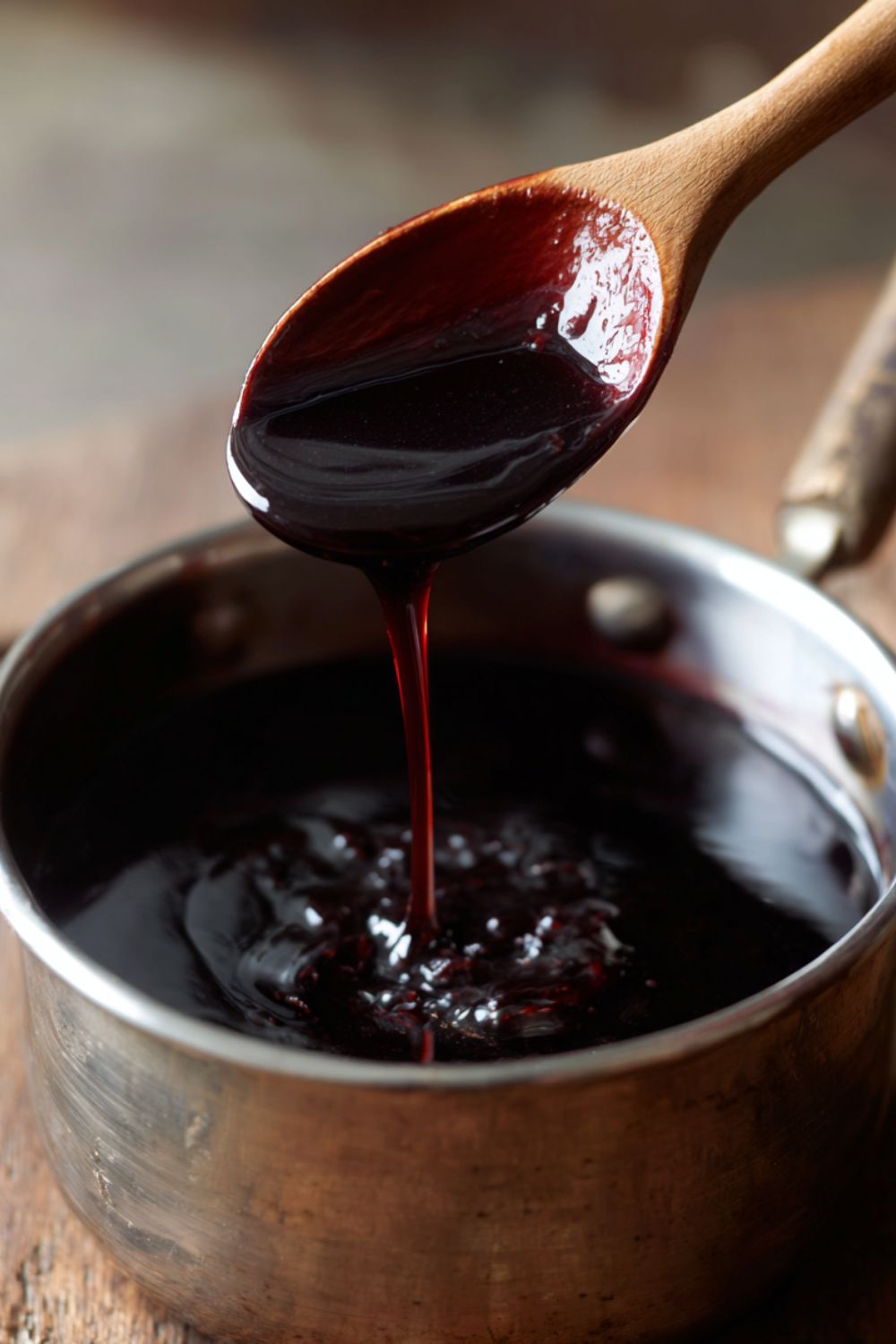 Red wine jus reduction for steak