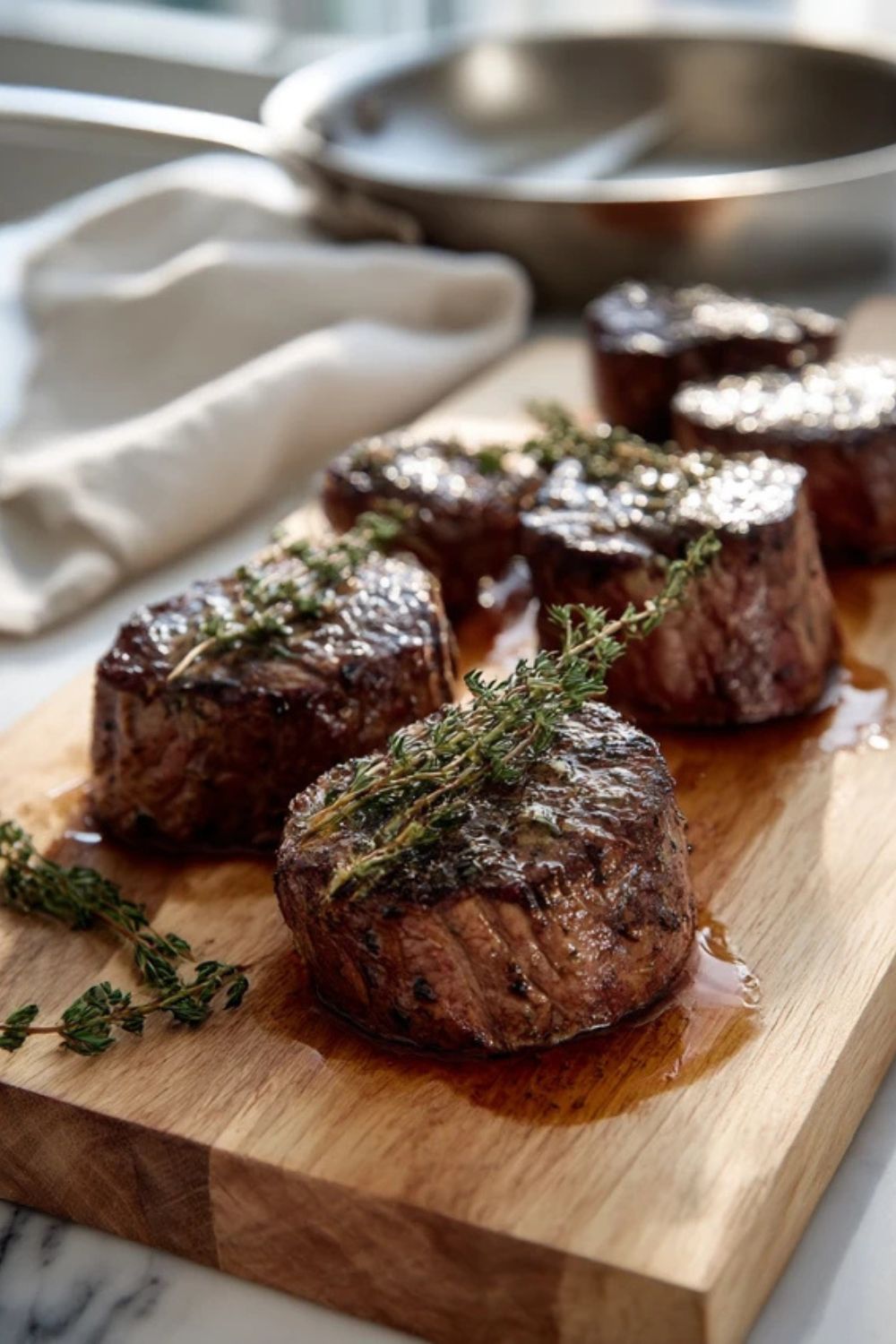 Filet mignon with butter baste