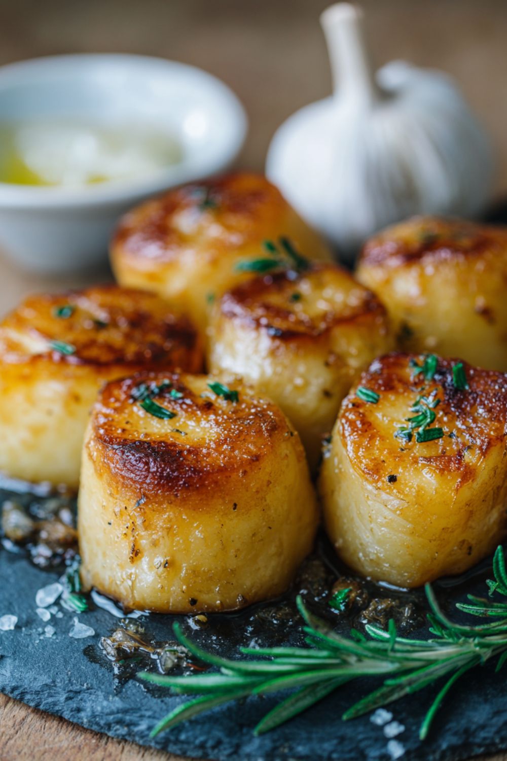 Crispy fondant potatoes