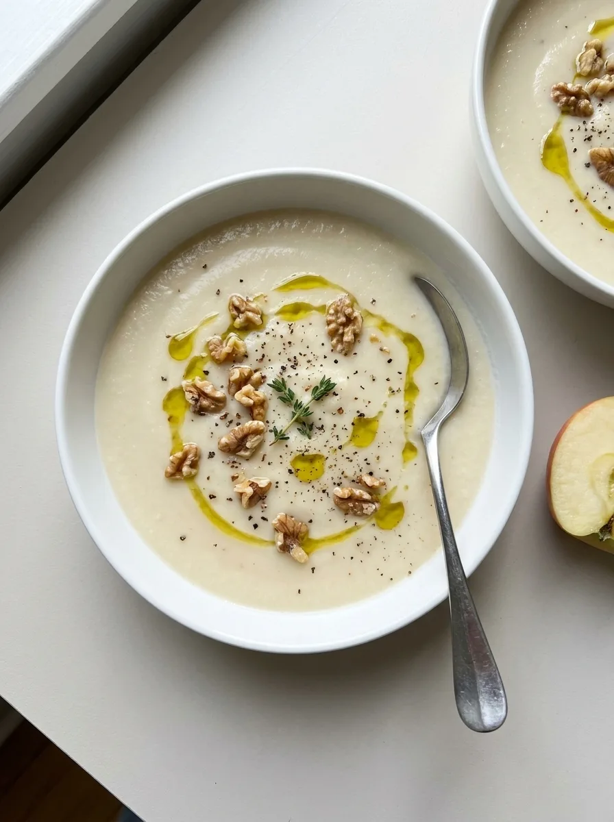 Gordon Ramsay Celeriac and Apple Soup with Crushed Walnuts