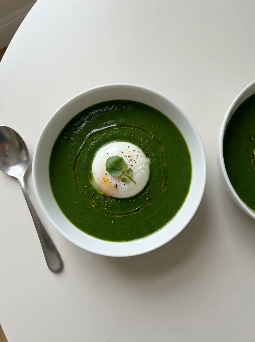 Gordon Ramsay Watercress Soup with Poached Egg