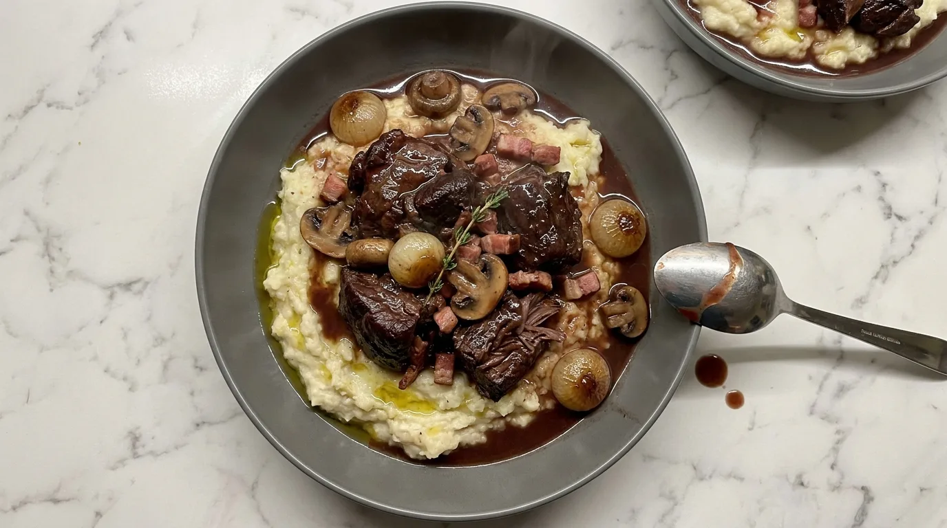 Gordon Ramsay's Beef Bourguignon with Celeriac Mash