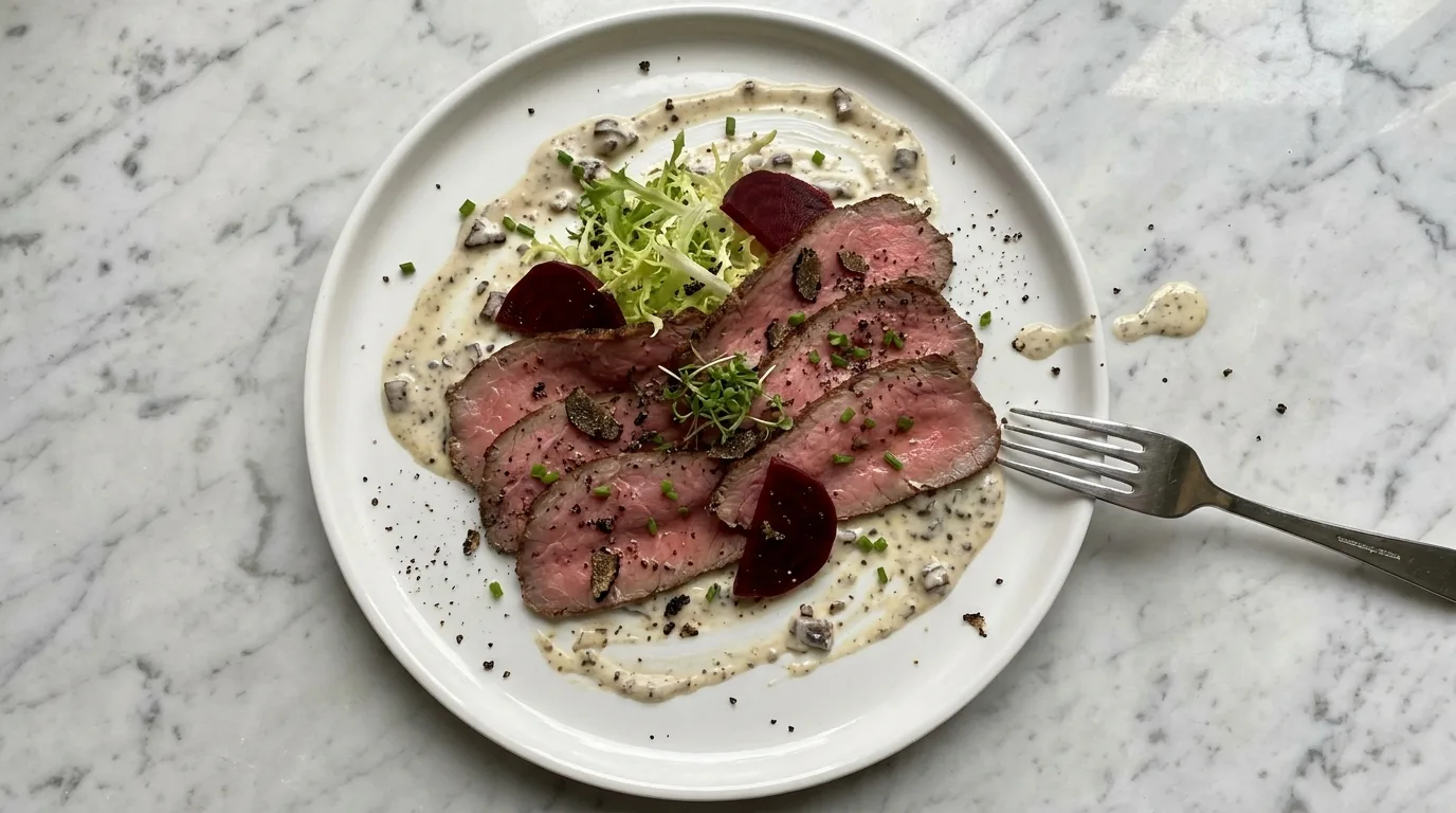 Gordon Ramsay's Roast Beef Carpaccio with Truffle Dressing