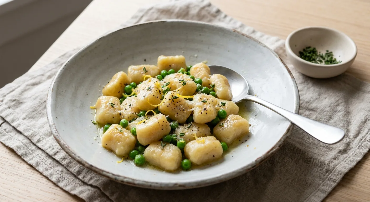 Gordon Ramsay’s Homemade Potato Gnocchi with Peas and Parmesan