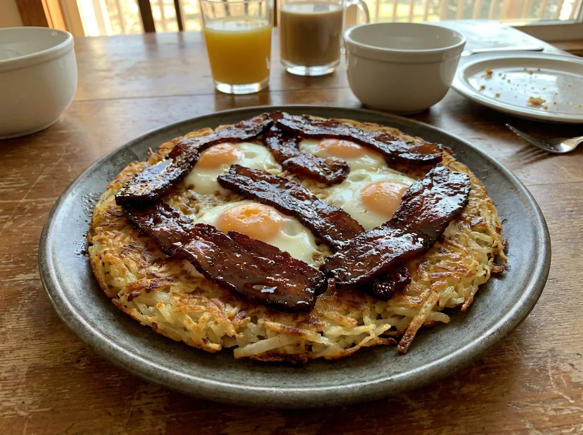 Gordon Ramsay’s Hash Brown Baked Eggs with Candied Bacon
