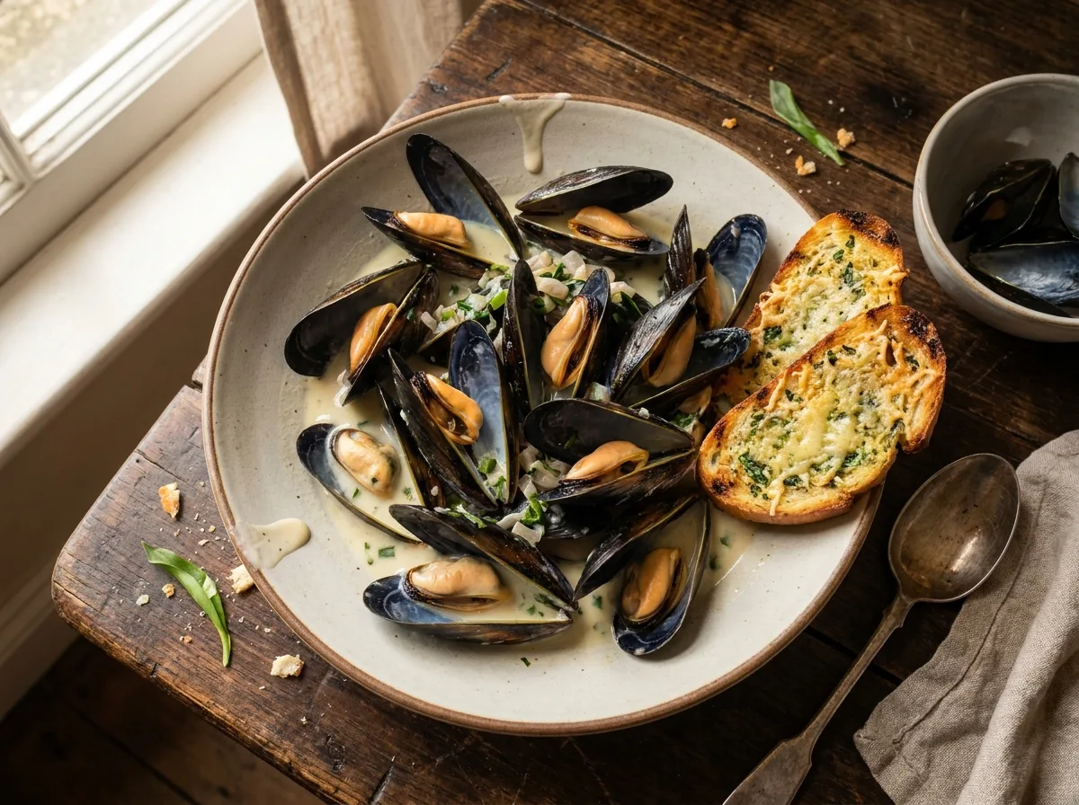 Gordon Ramsay Mussels (Moules Marinière)