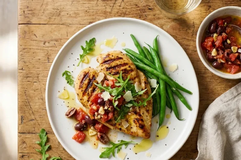 Gordon Ramsay Pan Fried Chicken Breast with Tomato and Olive Salsa