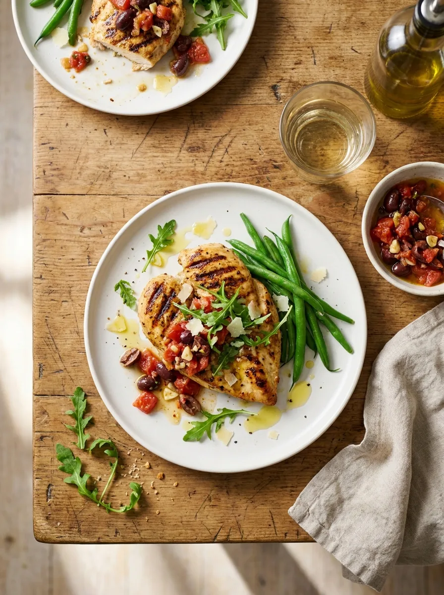 Gordon Ramsay Pan Fried Chicken Breast with Tomato and Olive Salsa