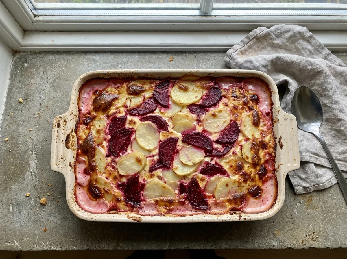 Gordon Ramsay Potato and Beetroot Gratin