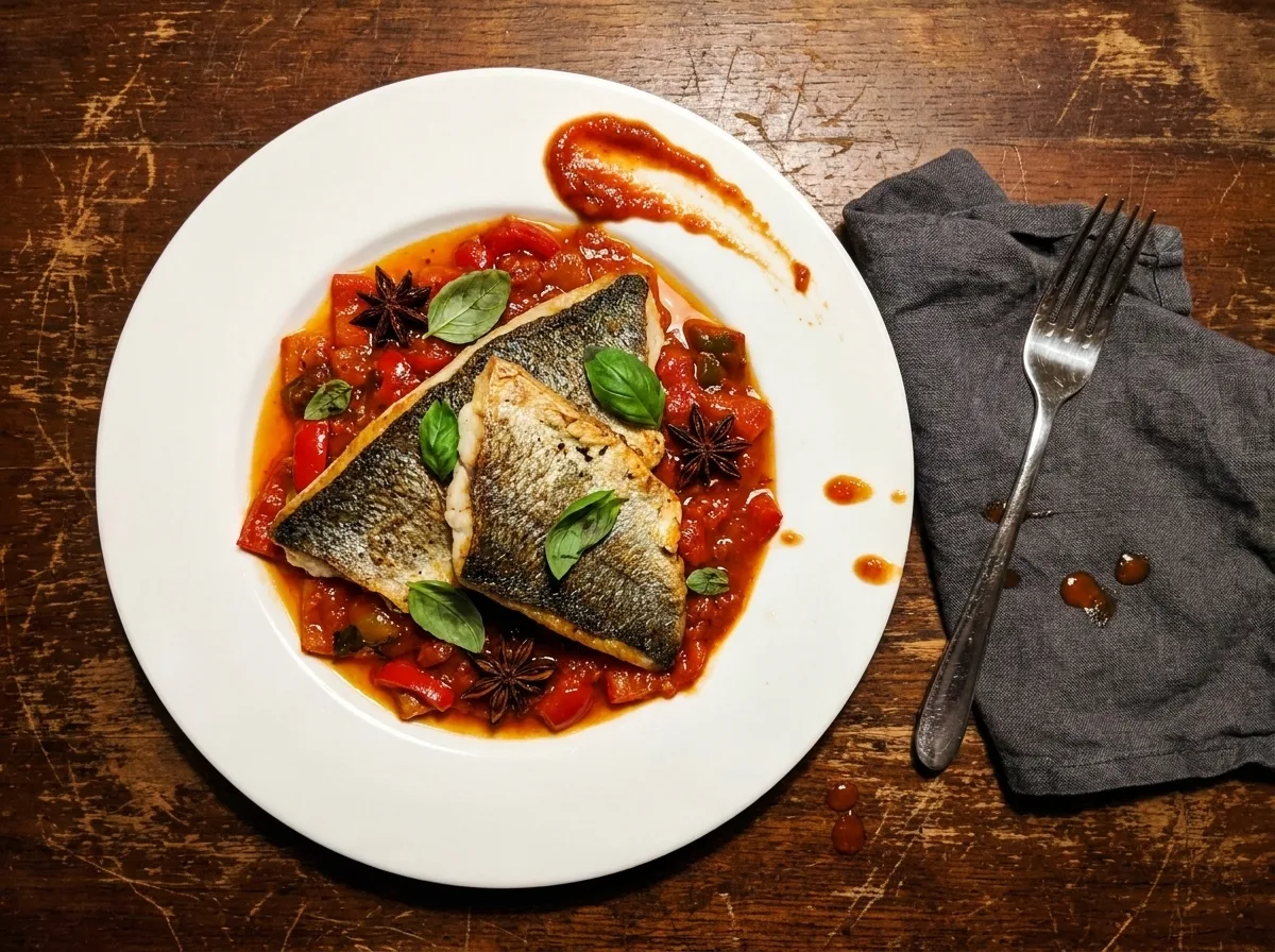 Gordon Ramsay's Sea Bass with Pepper Sauce