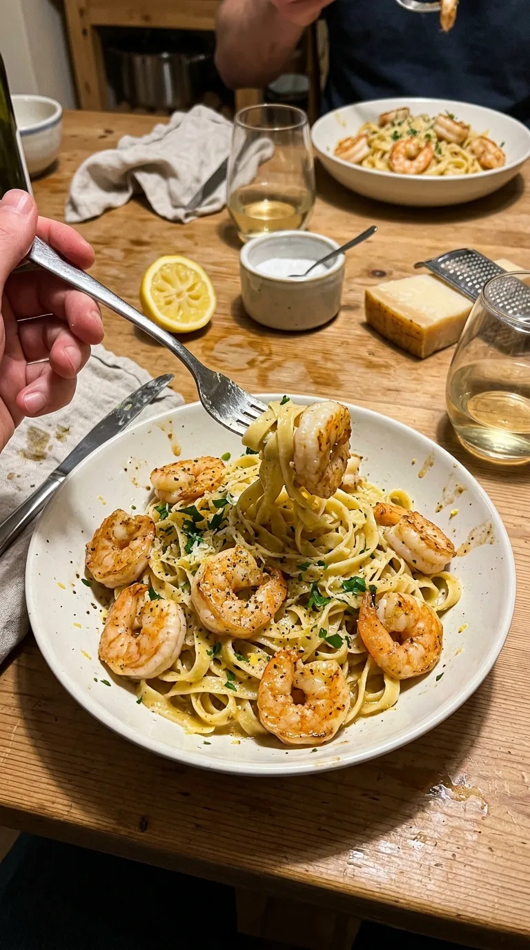 Gordon Ramsay Shrimp Alfredo
