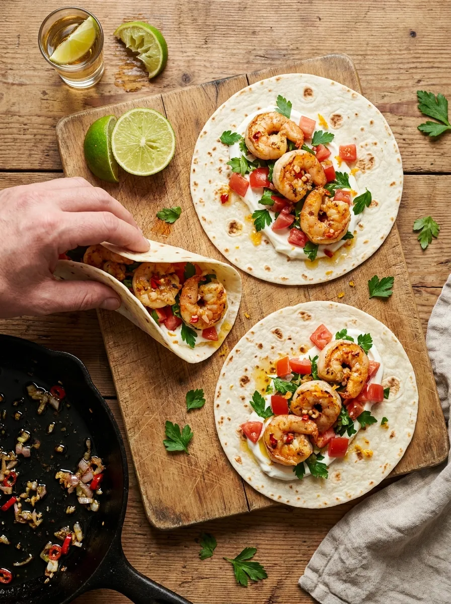 Gordon Ramsay Shrimp Tacos