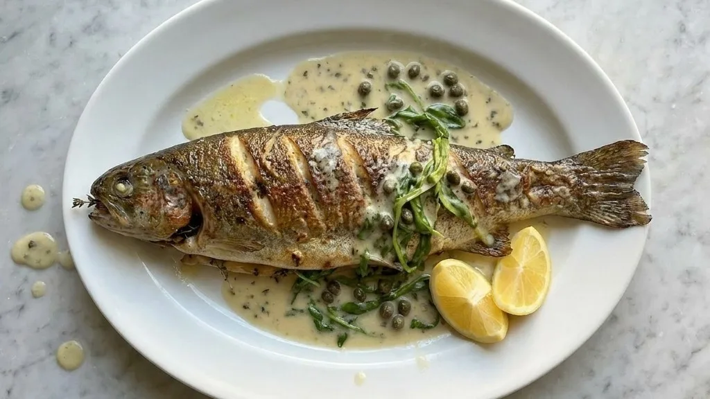 Gordon Ramsay's Baked Rainbow Trout with Caper Butter Sauce