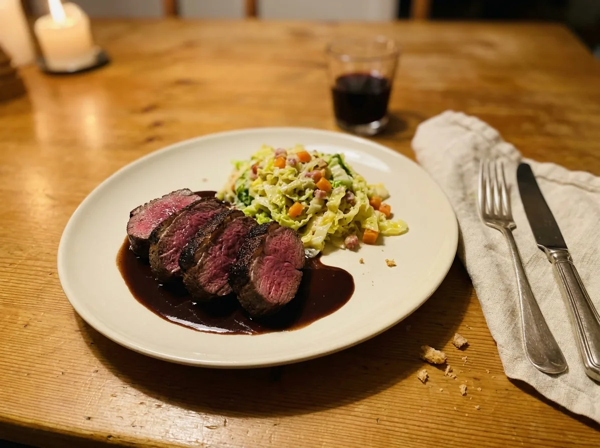 Gordon Ramsay’s Loin of Venison with Red Wine and Chocolate Sauce